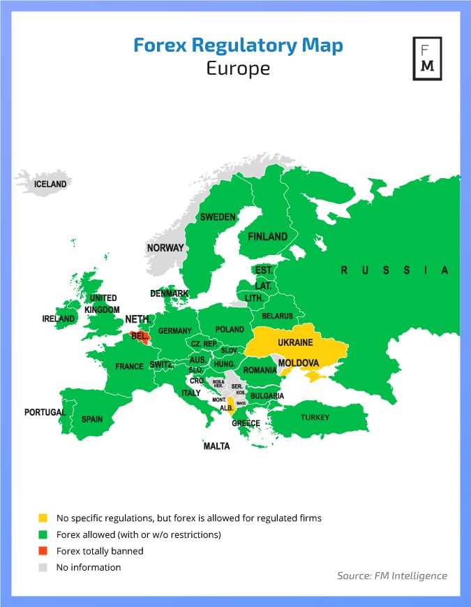 Countries where forex trading is legal