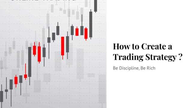 How to create a forex strategy
