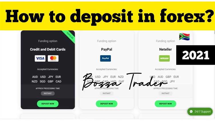 How to deposit money into forex account